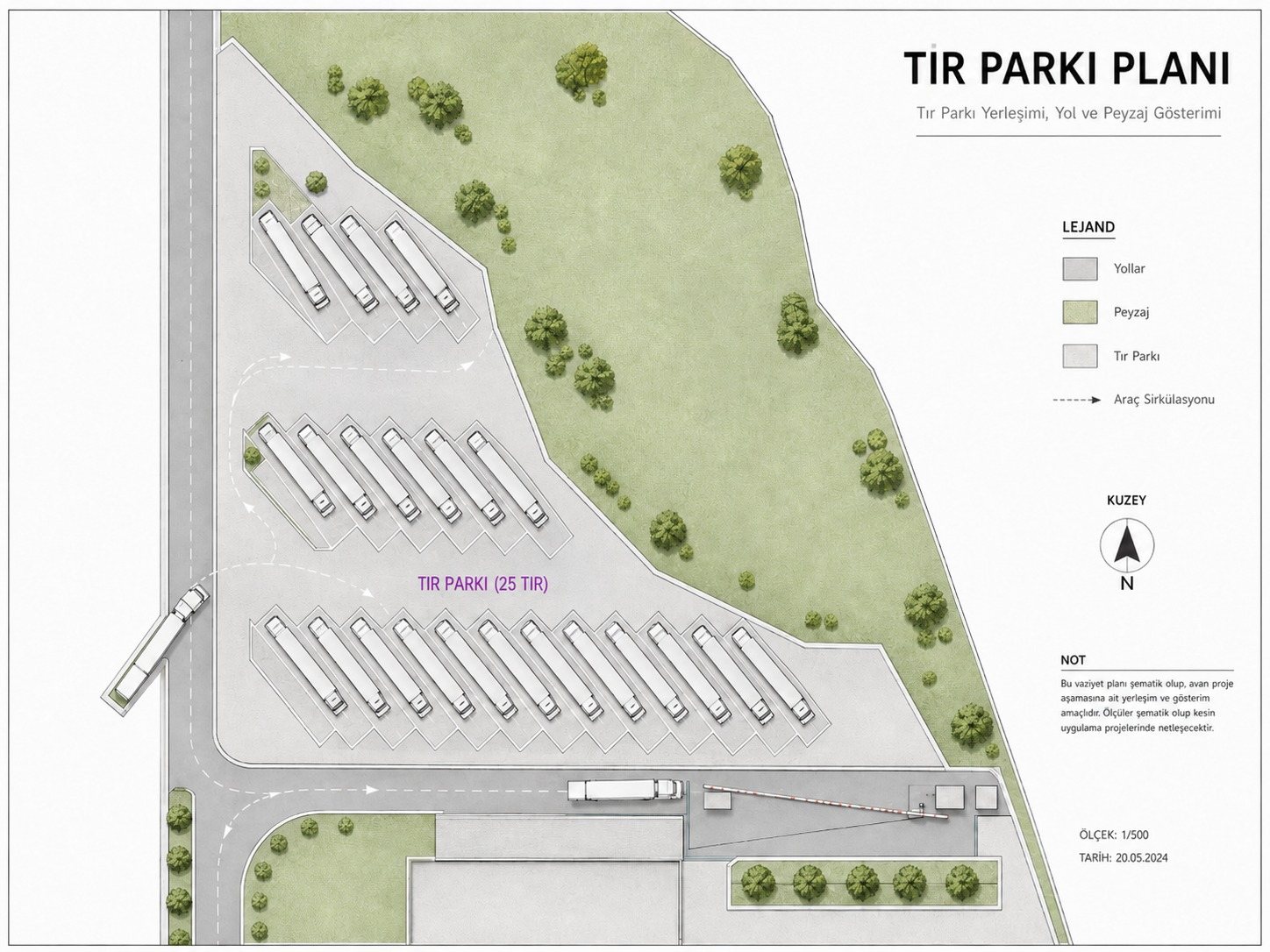 TIR parkı planı